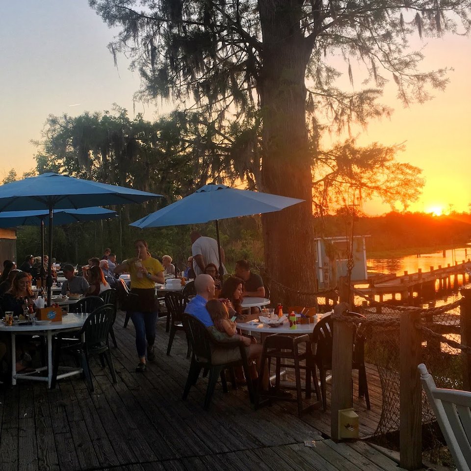 Marina cafe overlooking the water.